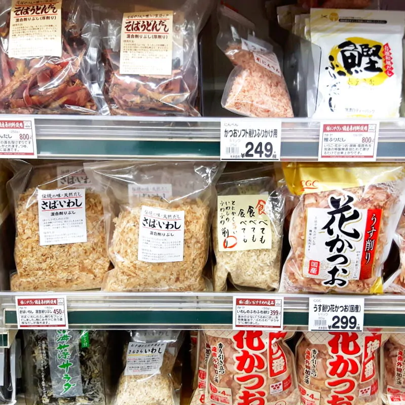 Bonitoflocken im japanischen Supermarkt