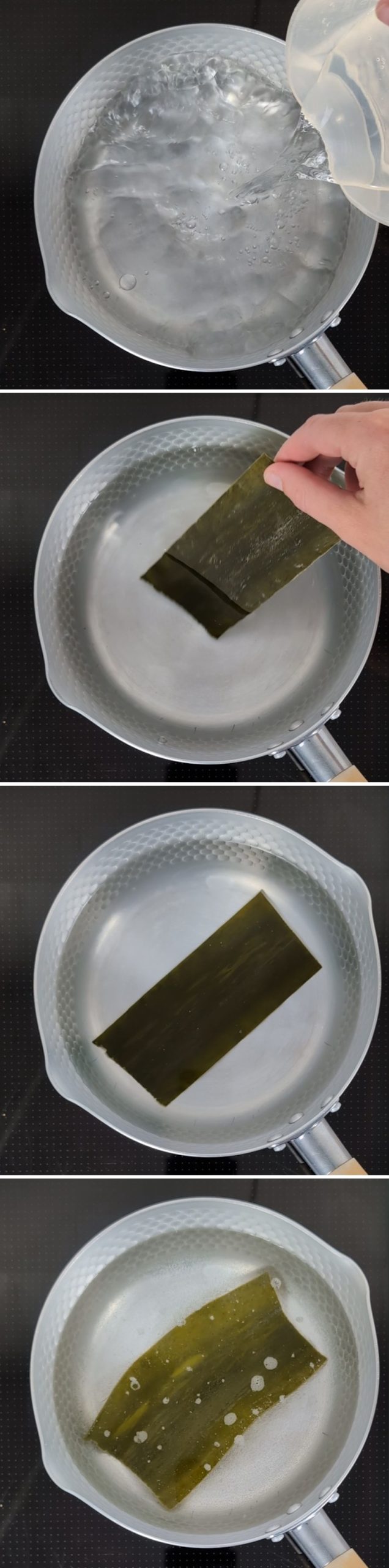 Dashi Broth Step 2: Soak the Kombu