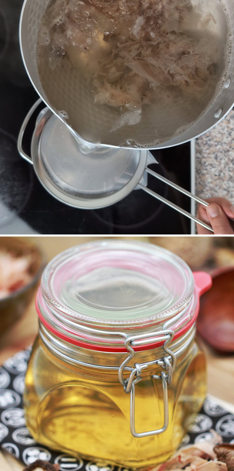 Brodo Dashi - passaggio 4: Strain