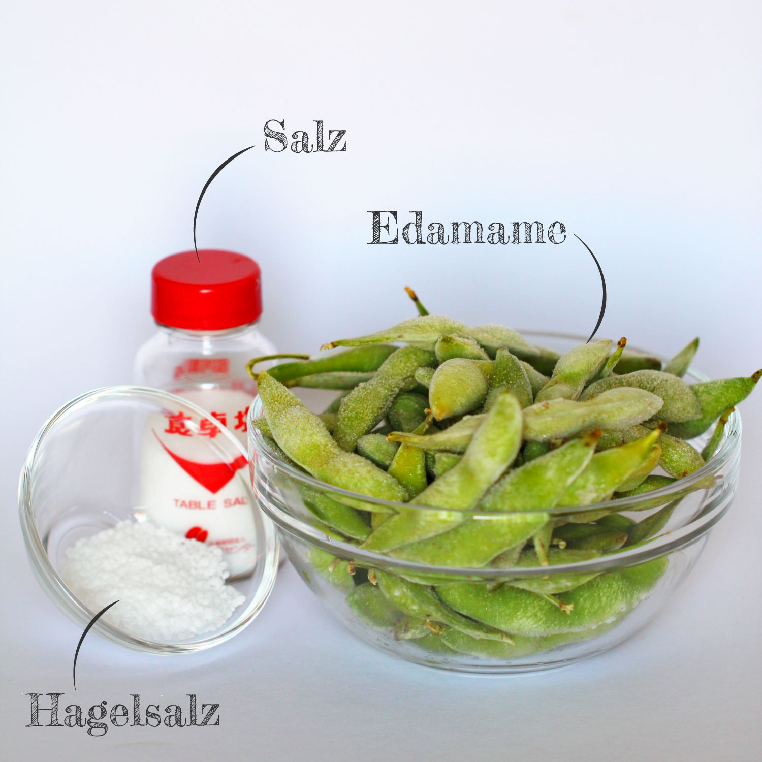 Edamame with salt Ingredients