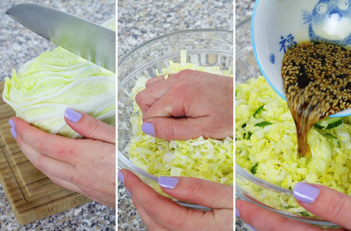Insalata di cavolo giapponese – Preparazione