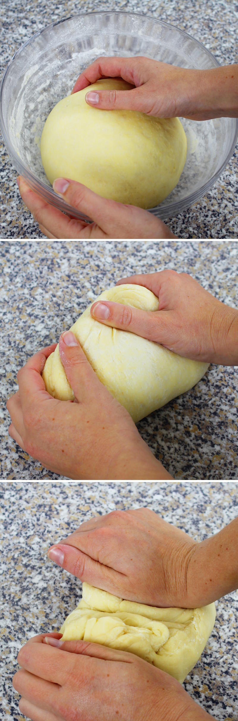 Melonpan - Passaggio 11: impastare l'impasto lievitato