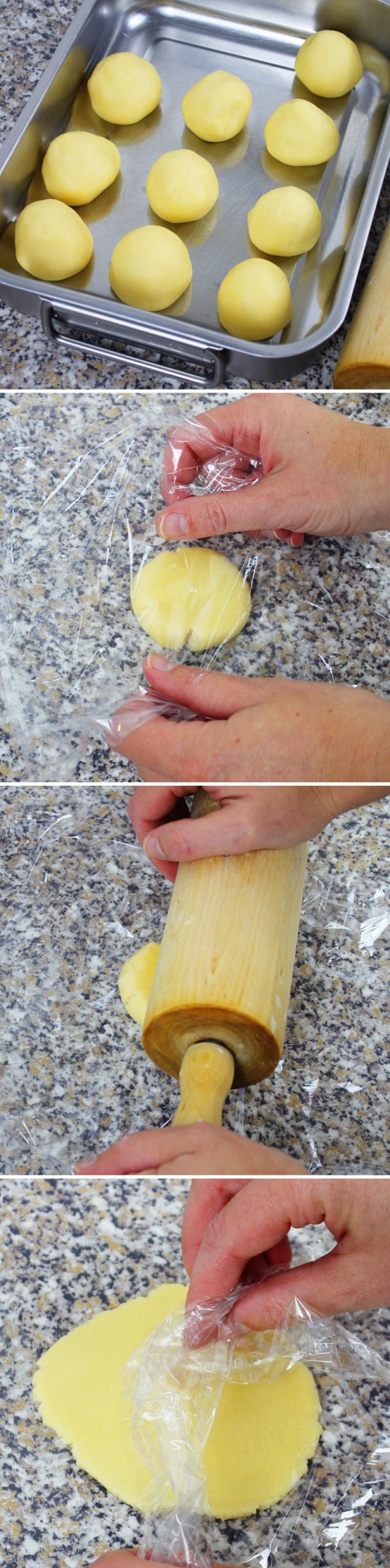Melonpan Passaggio 13 Stendere l’impasto dei biscotti