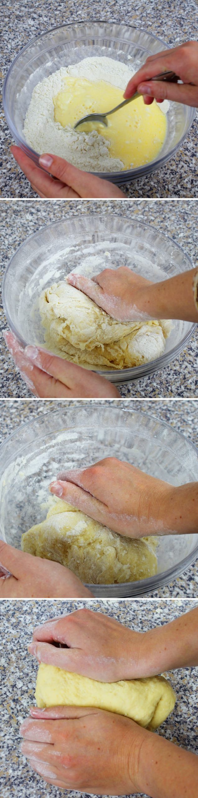 Melonpan Passaggio 5 Impastare la pasta lievitata