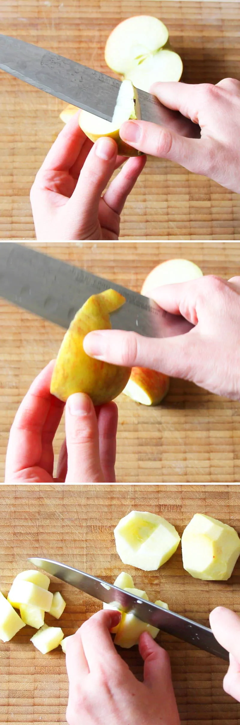 Teppanyaki Grillsauce Schritt 2 Apfel schneiden