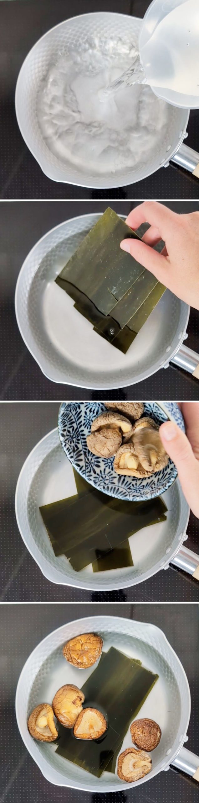 Dashi vegano - Fase 2: Shiitake e Kombu