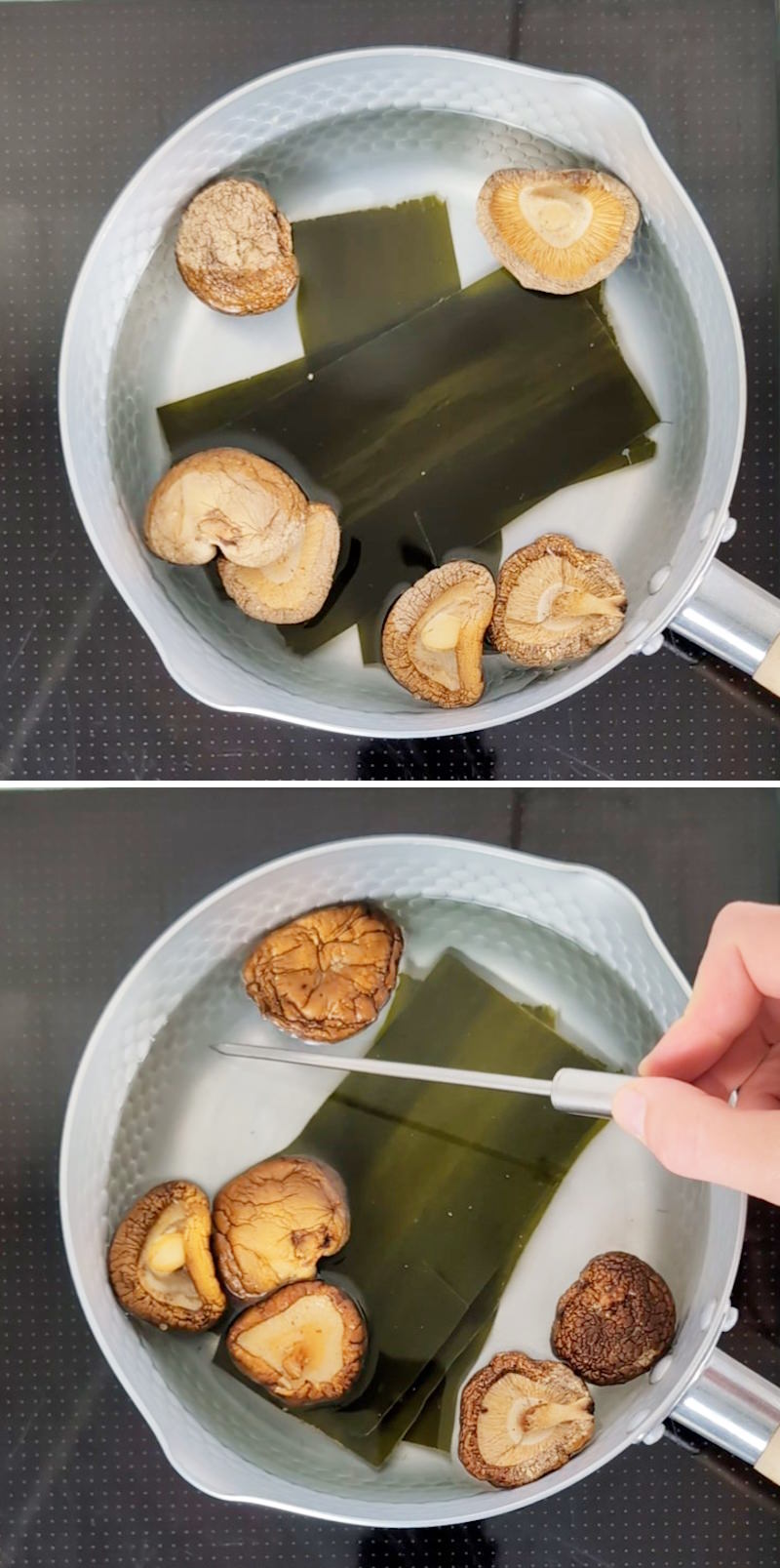 Dashi vegano - Fase 3: Riscaldamento