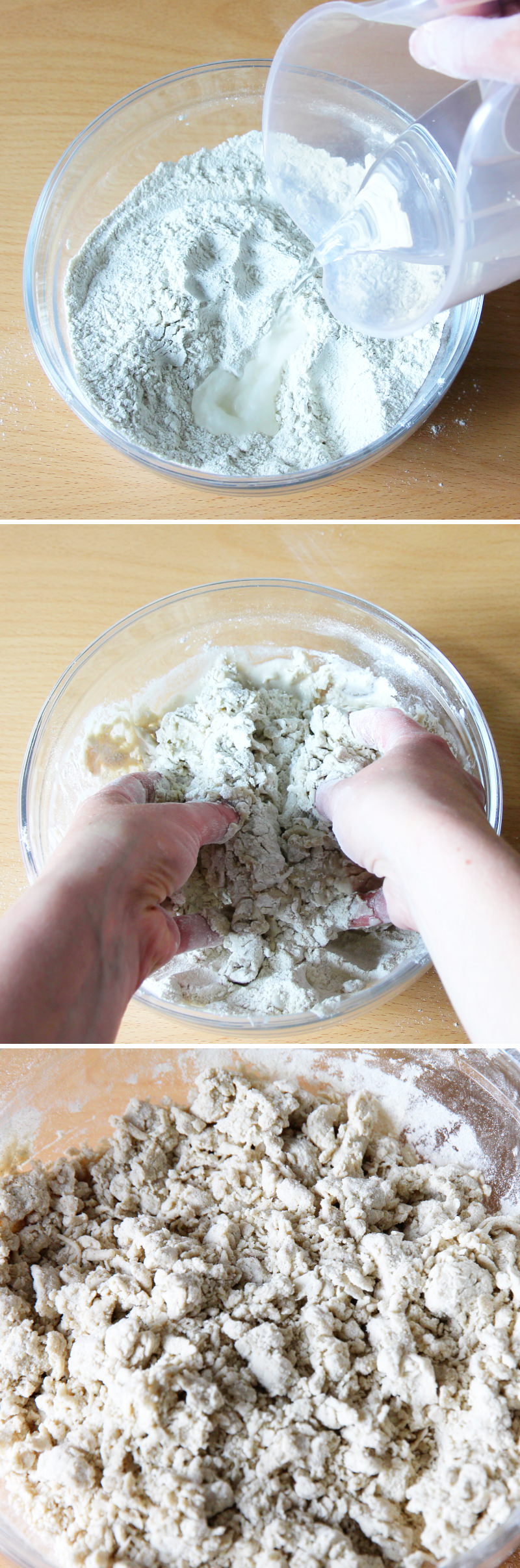 Preparare in casa i noodles soba - Passaggio 3: impastare