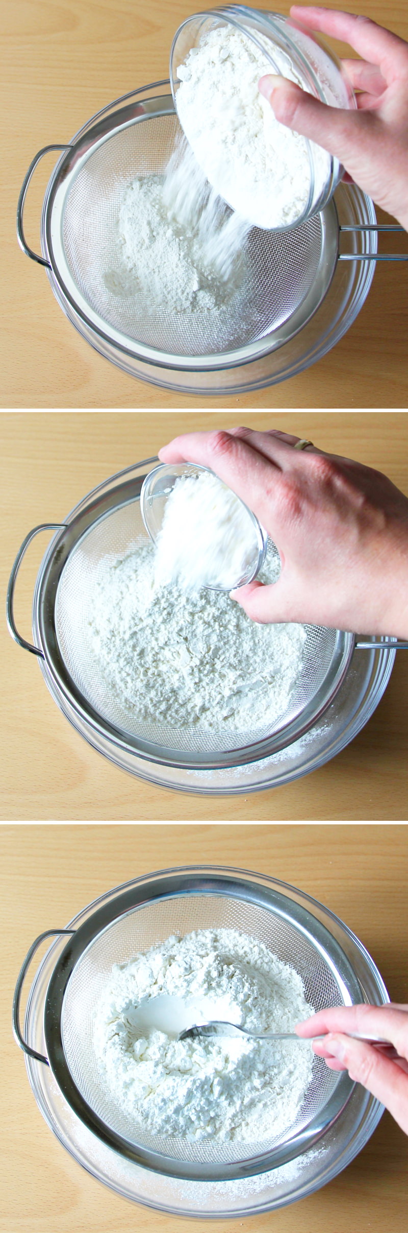 Gyoza wrappers Passaggio 3 Sift the flour