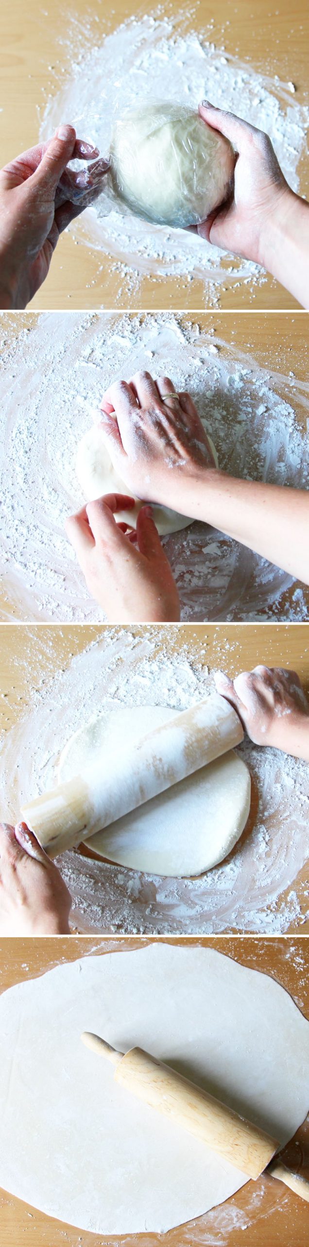 Gyoza wrappers Passaggio 7 Roll out the dough