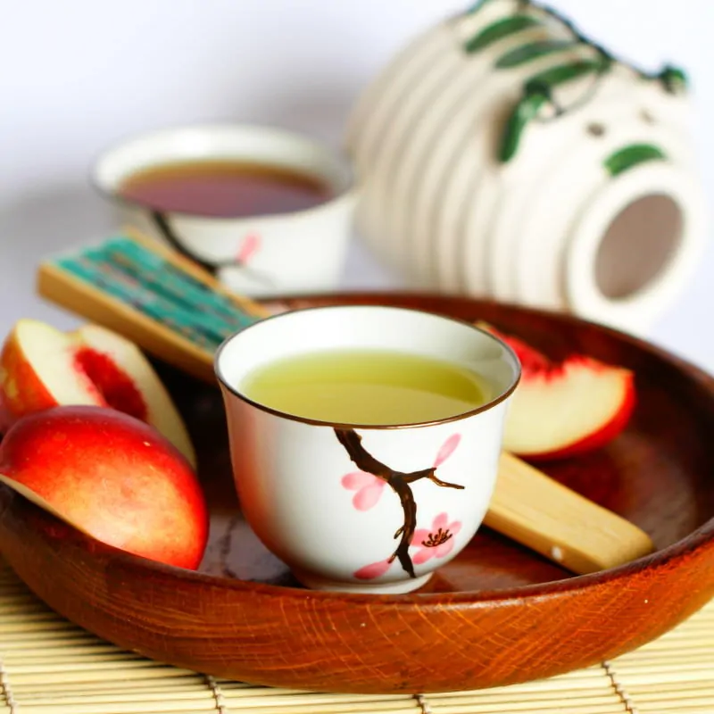Japanischer Tee als Nahaufnahme