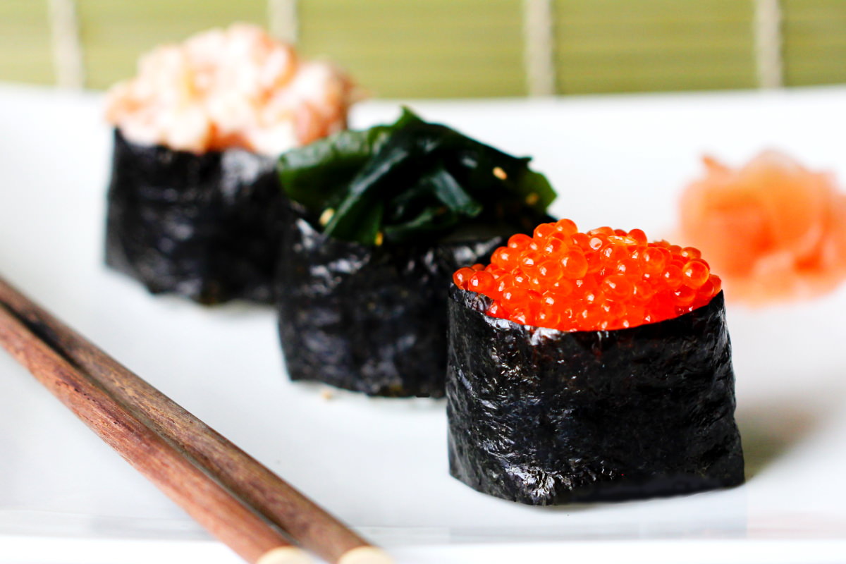 Gunkan Maki Sushi Schiffchen Mit Dreierlei Topping REZEPT