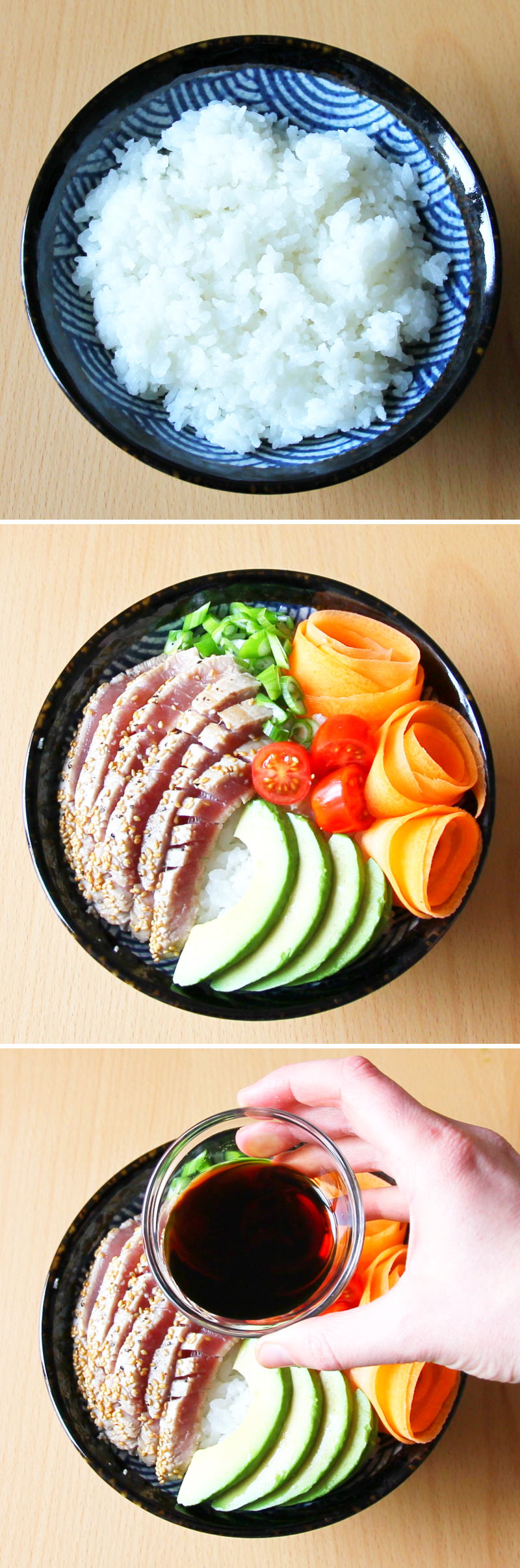Sushi Bowl Schritt 6 anrichten