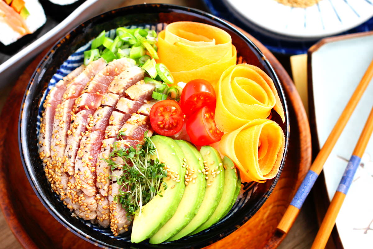 Sushi Bowl Nahaufnahme