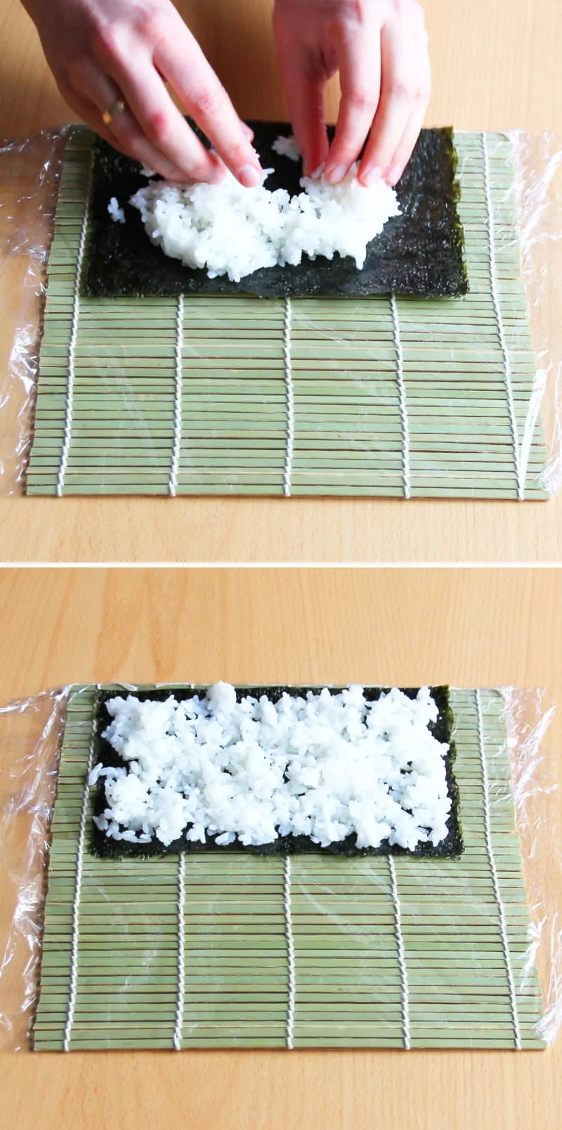 Uramaki Schritt 5 Sushi-Rolle formen