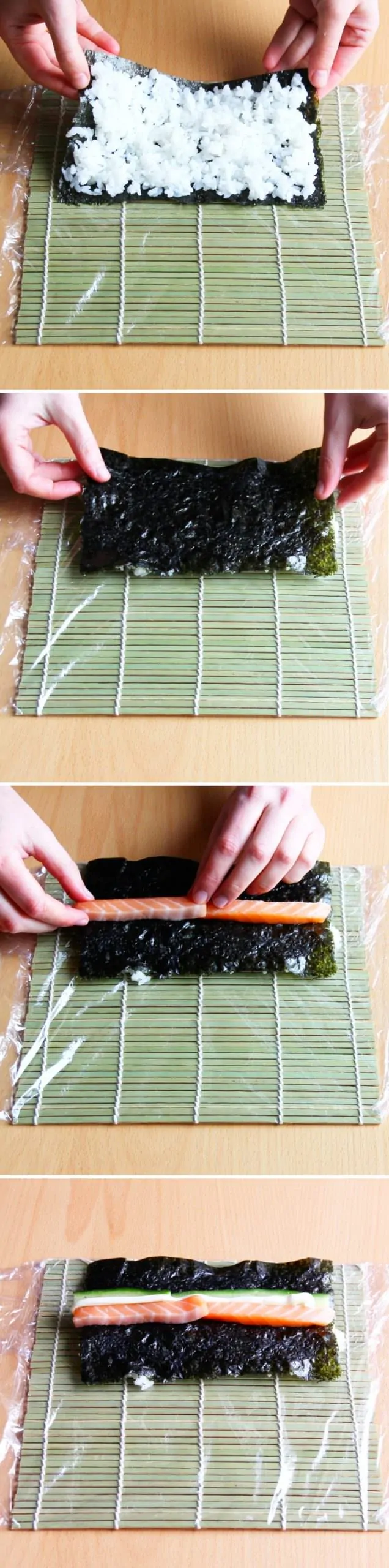 Uramaki Schritt 6 Sushi-Rolle formen