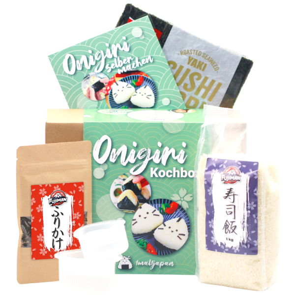 Onigiri Kochbox mit Sushi-Reis, Furikake, Nori und zwei Reisformern