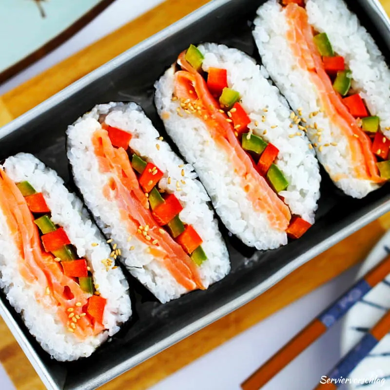 Serviervorschlag Sushi Sandwich