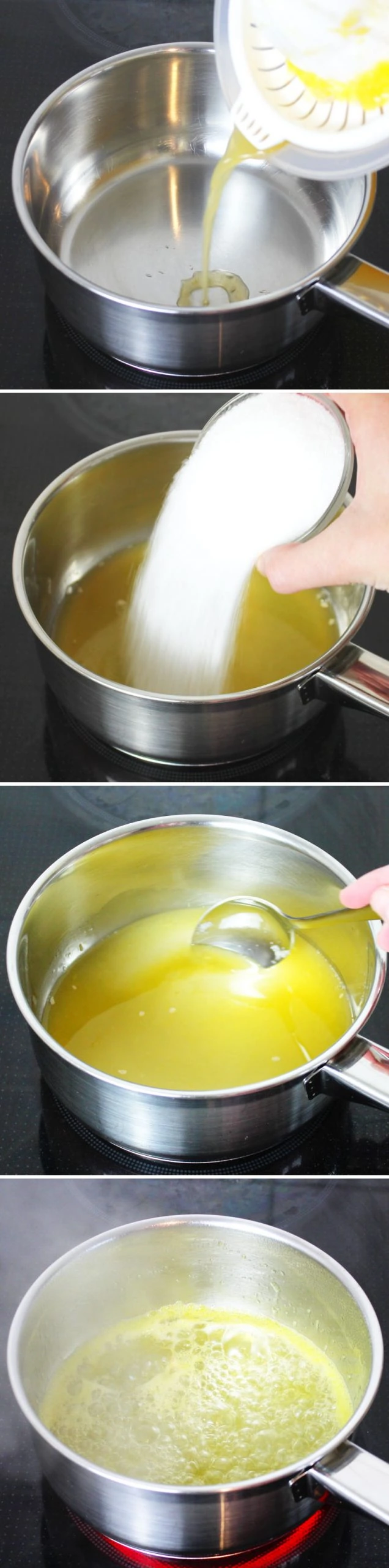 Dango Obstsalat mit Orangensirup Schritt 3 Sirup kochen