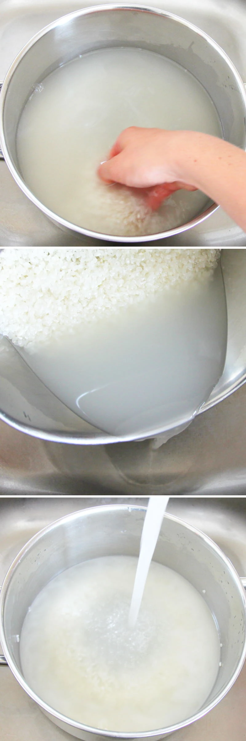 Sakura Mochi Schritt 3 Reis waschen