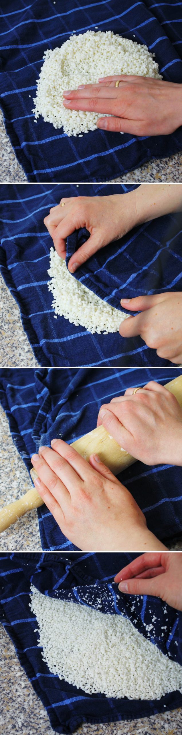 Sakura Mochi Schritt 7 Mochigome Reis zerkleinern