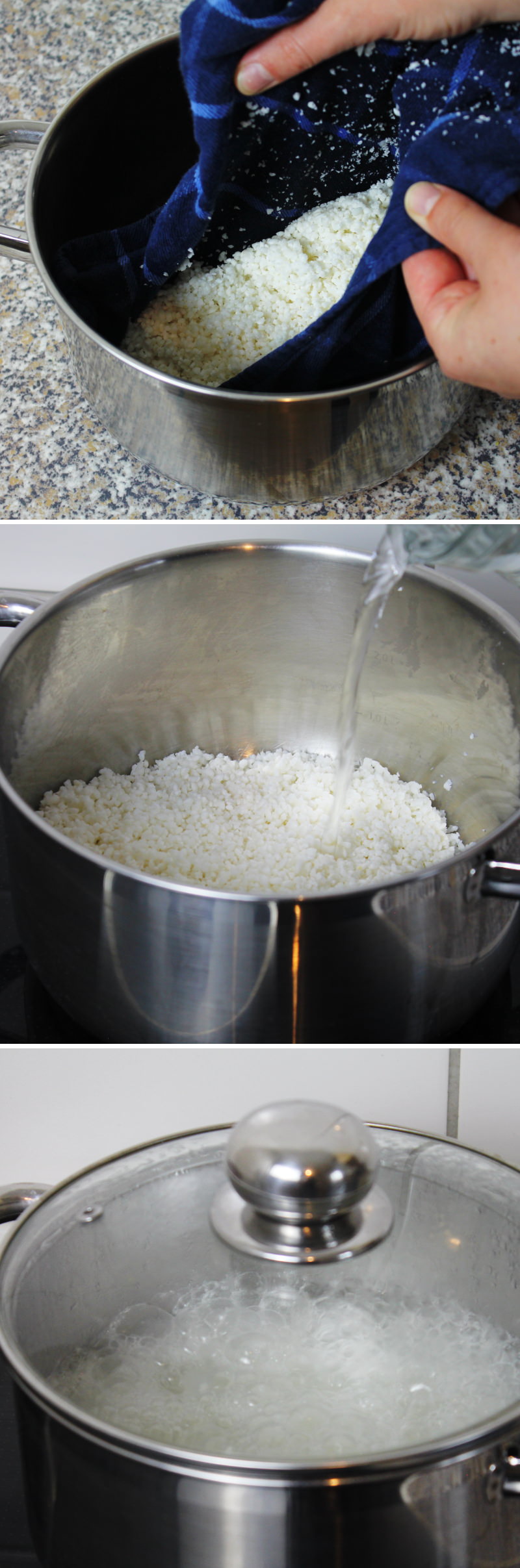 Sakura Mochi Schritt 8 Reis im Topf kochen