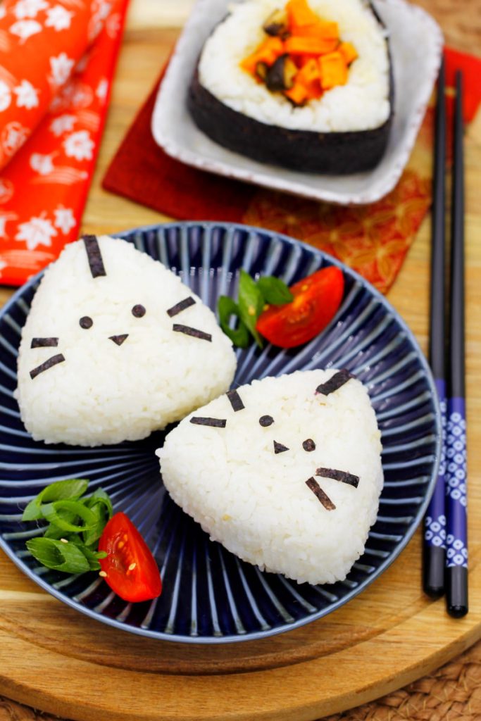 Onigiri mit Shiitake und SüßkartoffelFüllung » veganes REZEPT