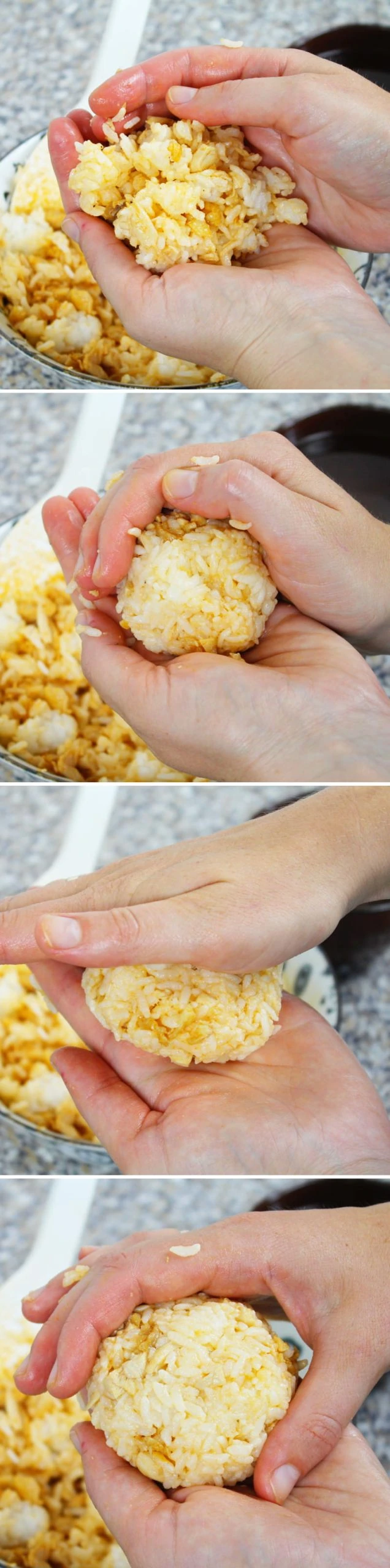 Onigiri mit Chicken Teriyaki Schritt 11 Reisbällchen formen