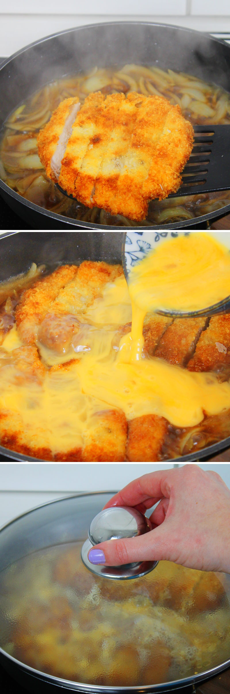 Katsudon Schritt 8 Tonkatsu kochen