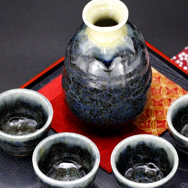 Sake Servier Set „Blau“