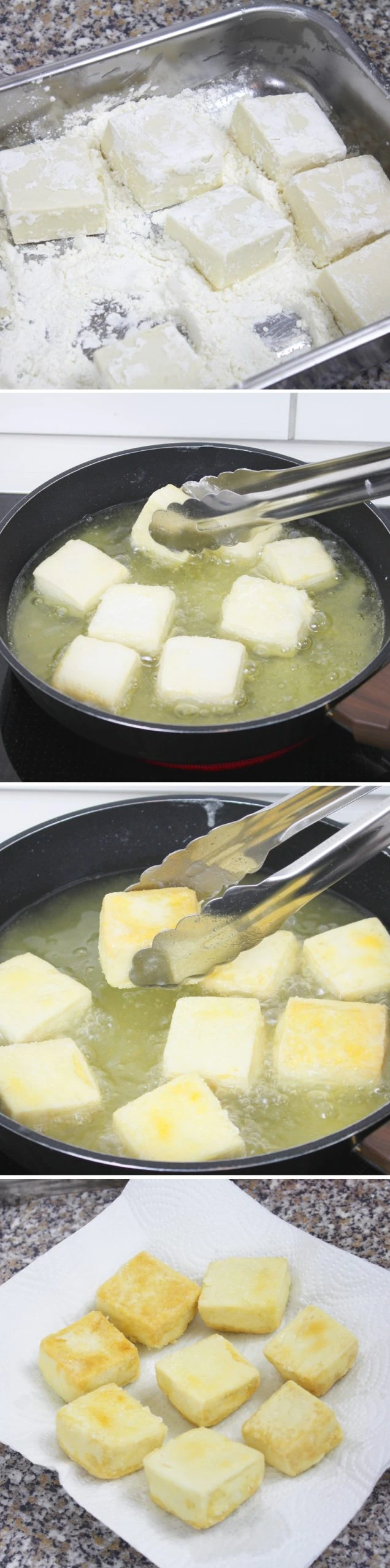 Agedashi Tofu Schritt 7 Tofu frittieren
