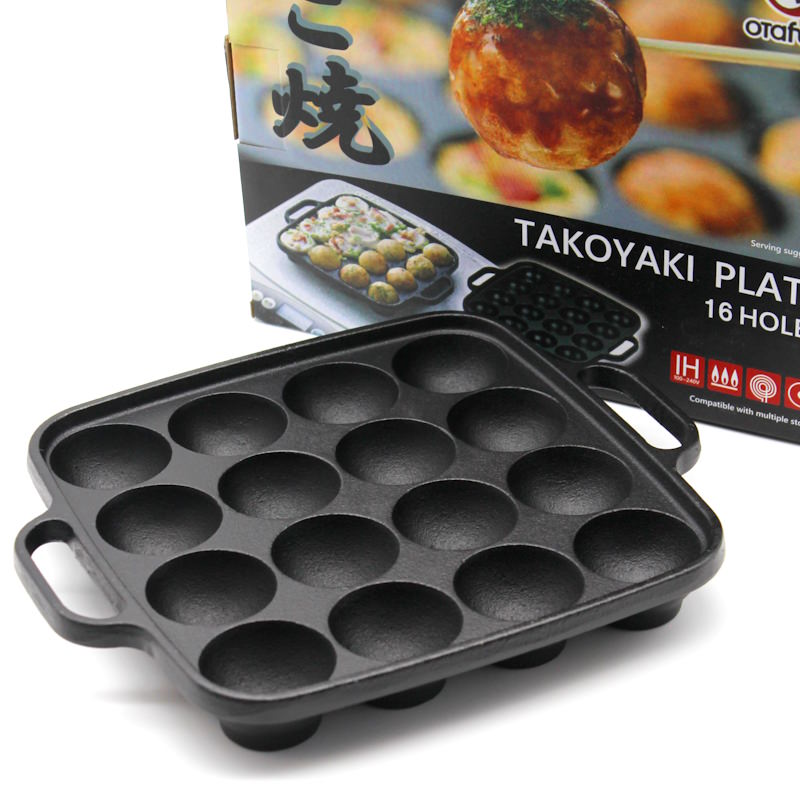 Takoyaki Pfanne 12 Löcher - Antihaft Grillplatte Für Japanische Oktopus-Kugeln & Poffertjes