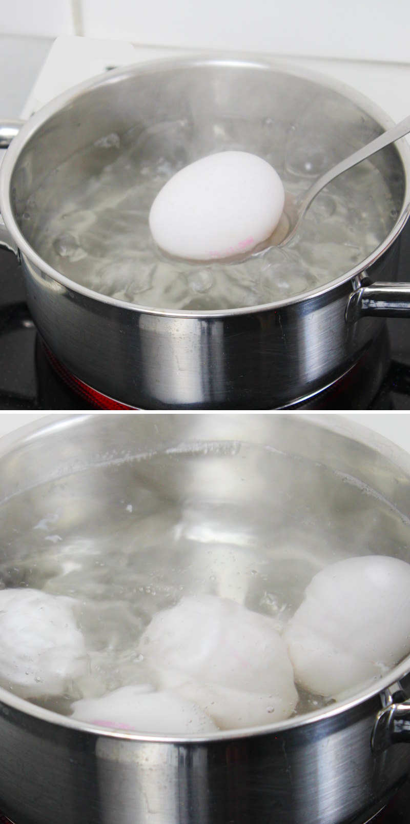 Tamago Sando passaggio 2 Boil the eggs