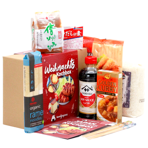 Japan Weihnachtskochbox japanischen Zutaten und Rezeptheft