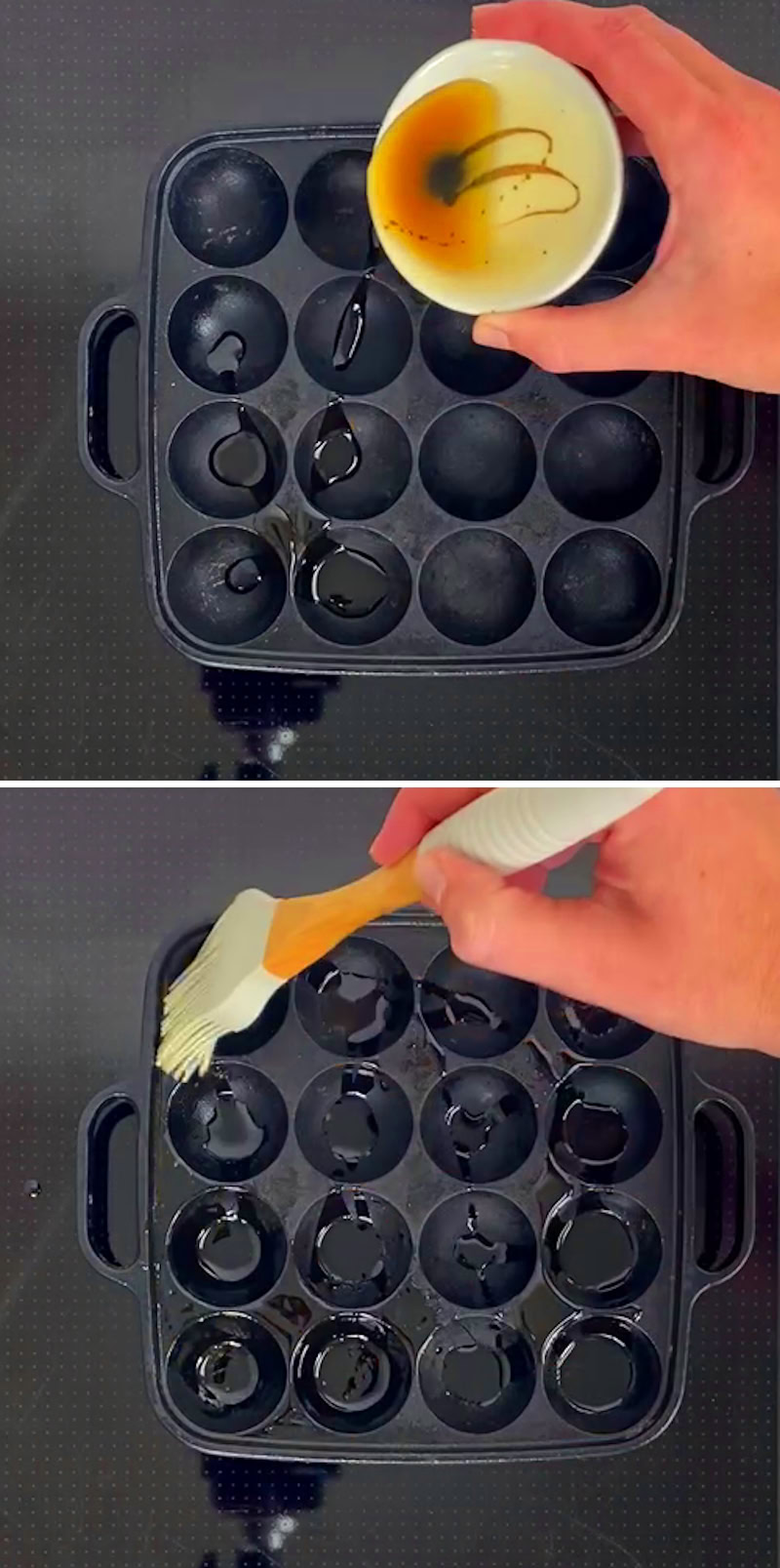 Takoyaki Step 6: Prepare the pan