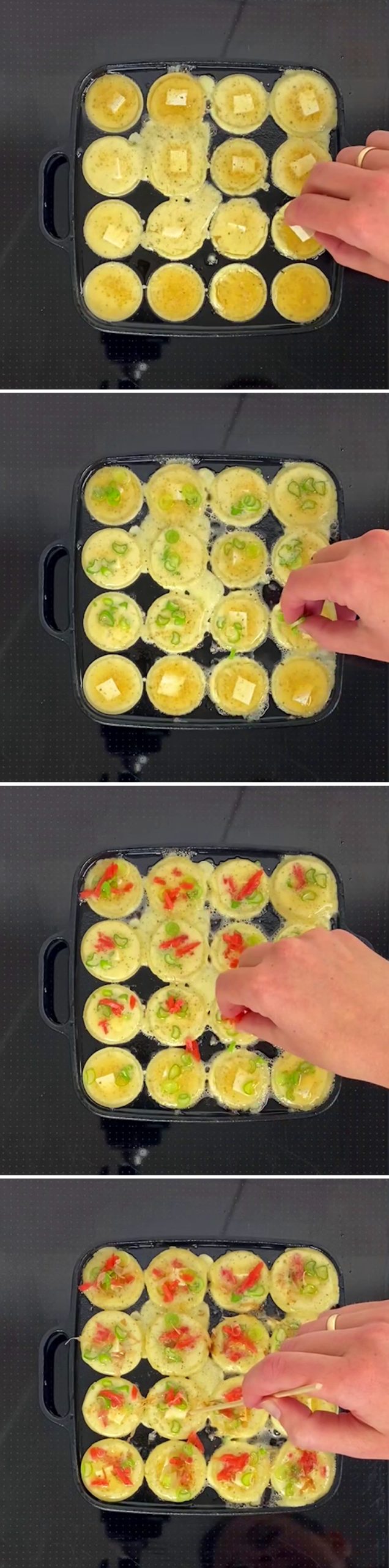 Takoyaki step 8 - Cooking the mixture