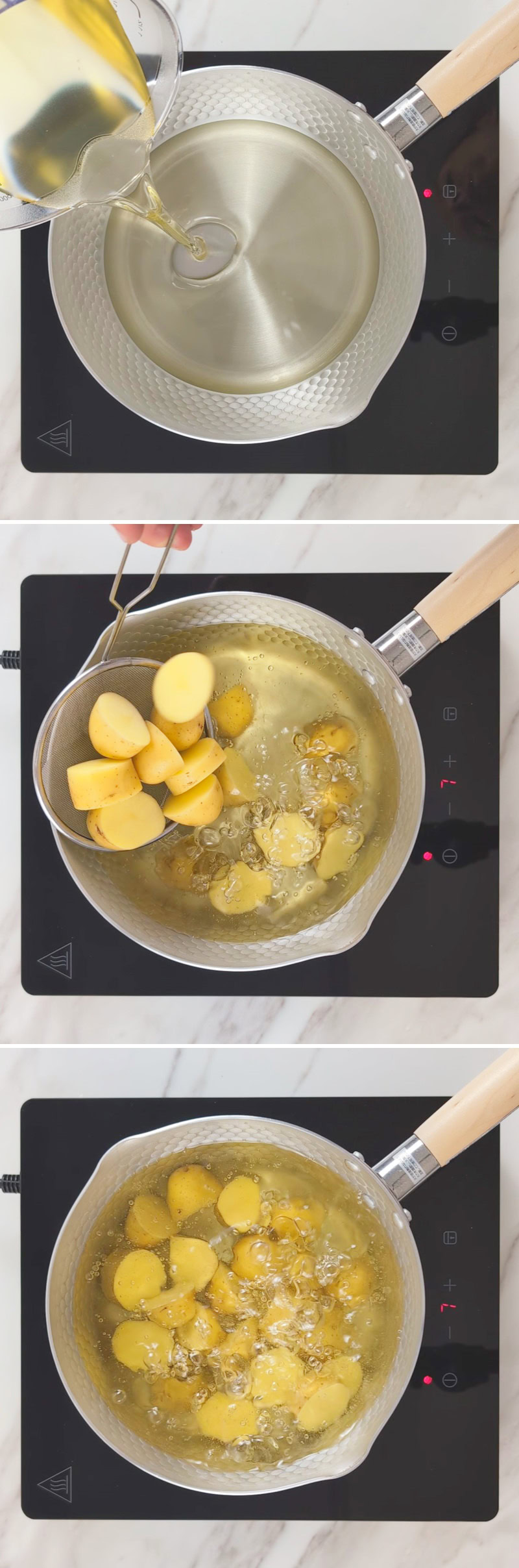 Daigaku Jagaimo passaggio 3 Fry the potatoes