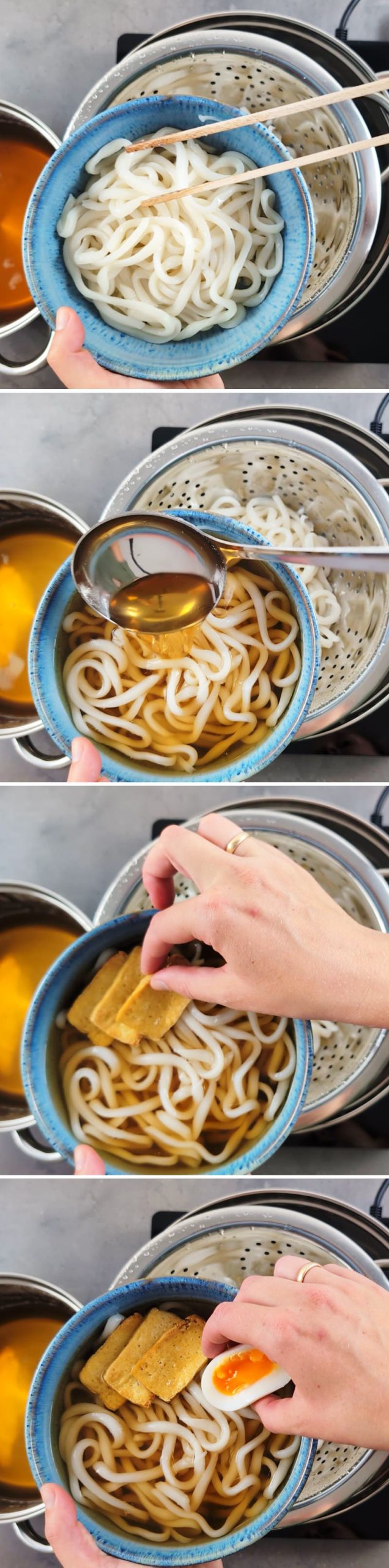 Udon noodle soup Step 8 Serving