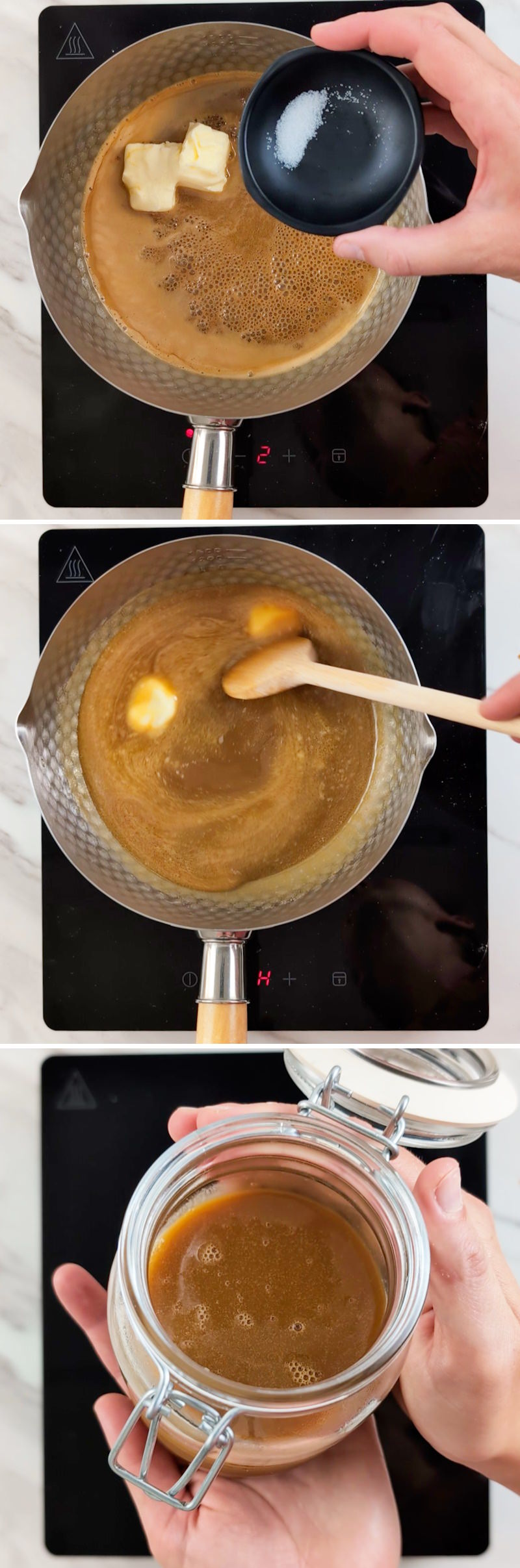 Dango al tofu - Passaggio 11: aggiungere il burro e il sale