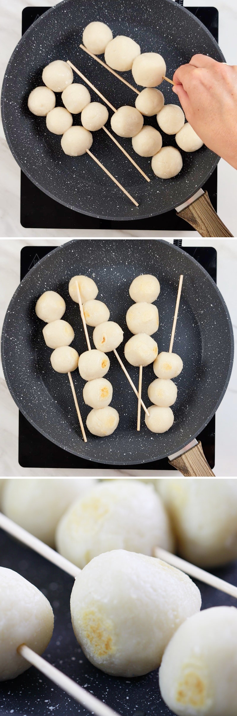 Dango di tofu - Passaggio 12: Cuocere gli spiedini