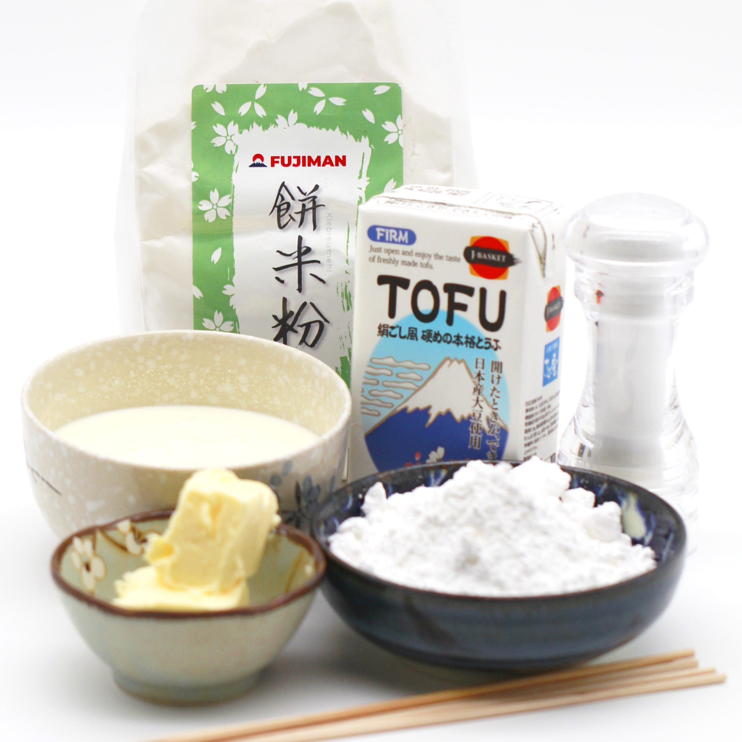 Ingredienti per i dango di tofu