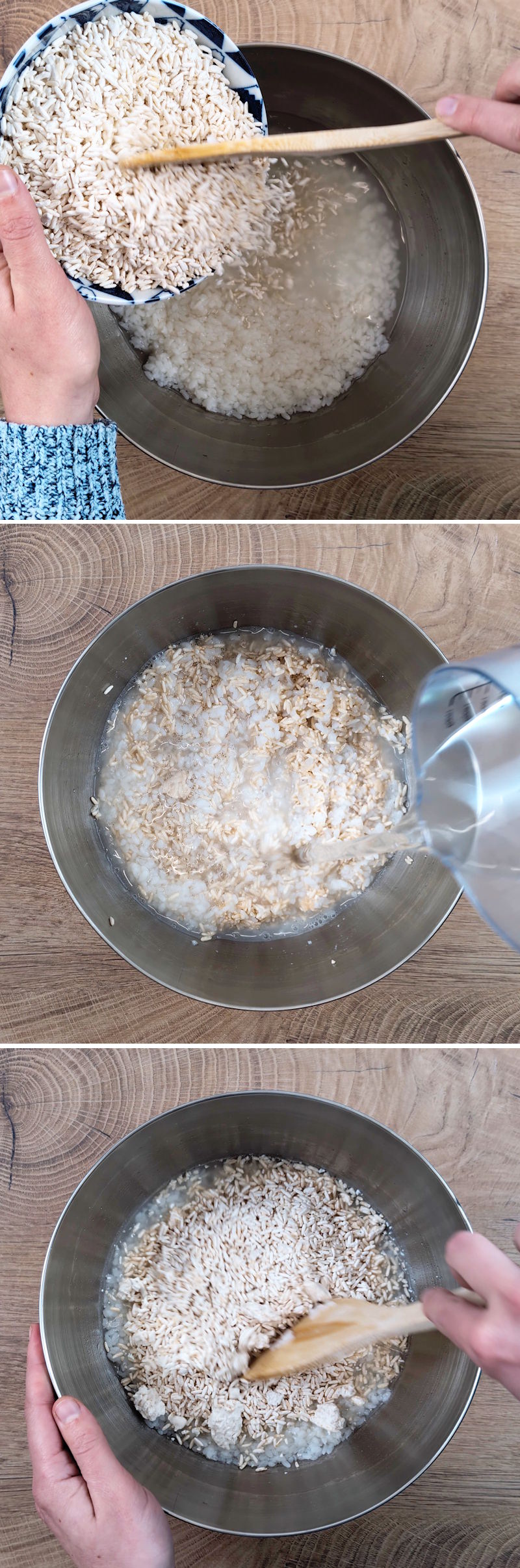 Amazake - Passaggio 5: incorporare il koji di riso