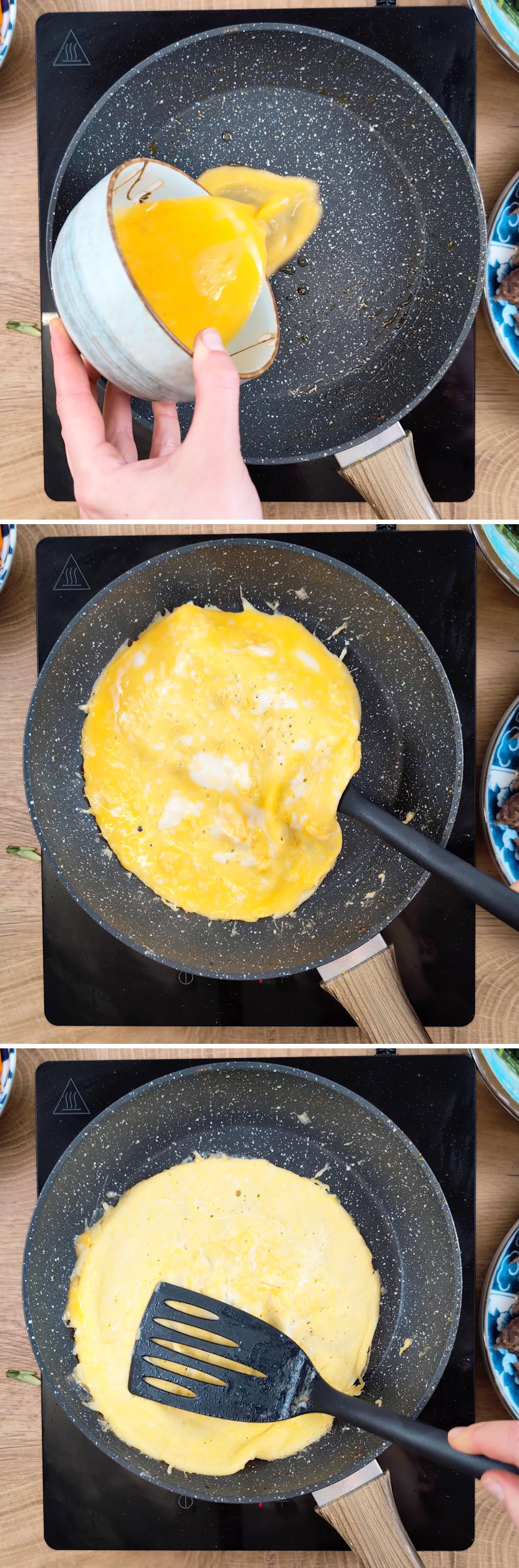 Gimbap Passaggio 12 Preparare l'omelette