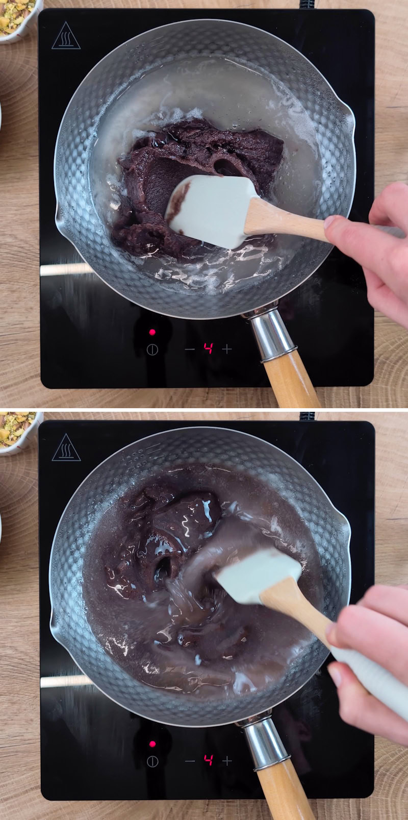 Yokan Step 4 Stir in the anko bean paste
