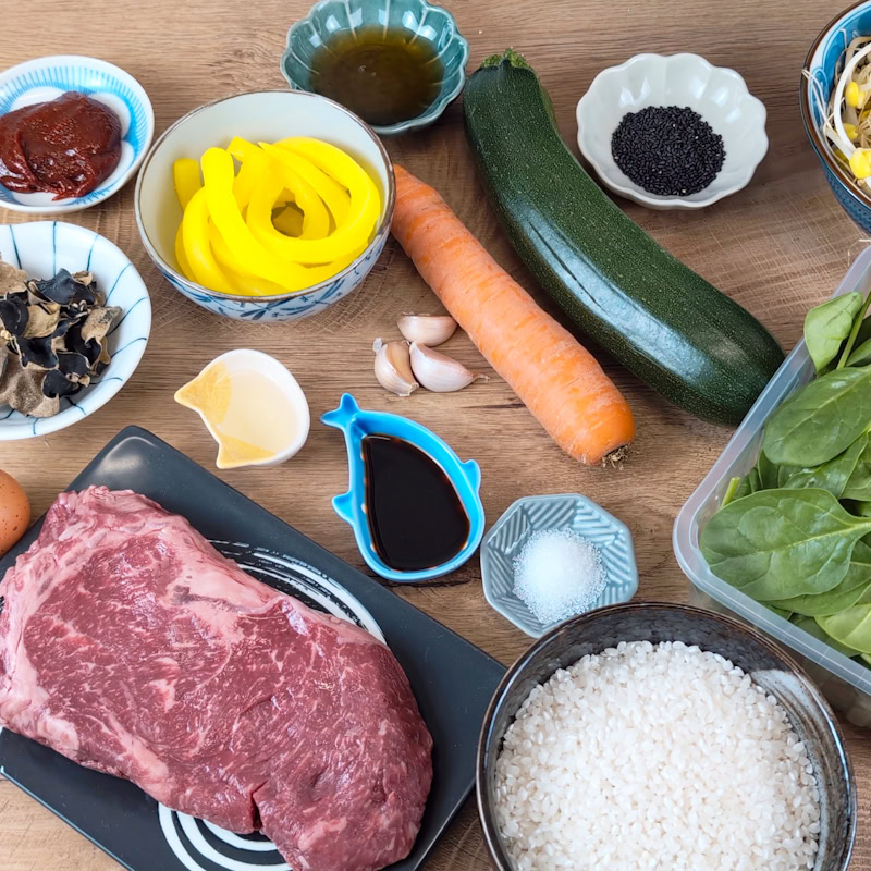 Ingredienti per il Bibimbap