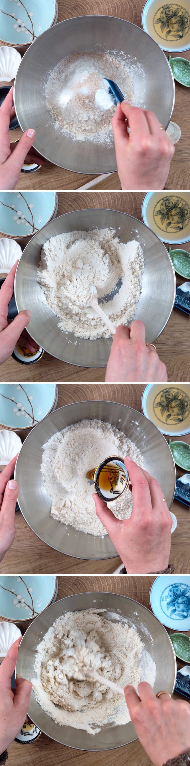 Nikuman Step 2: Prepare the dough