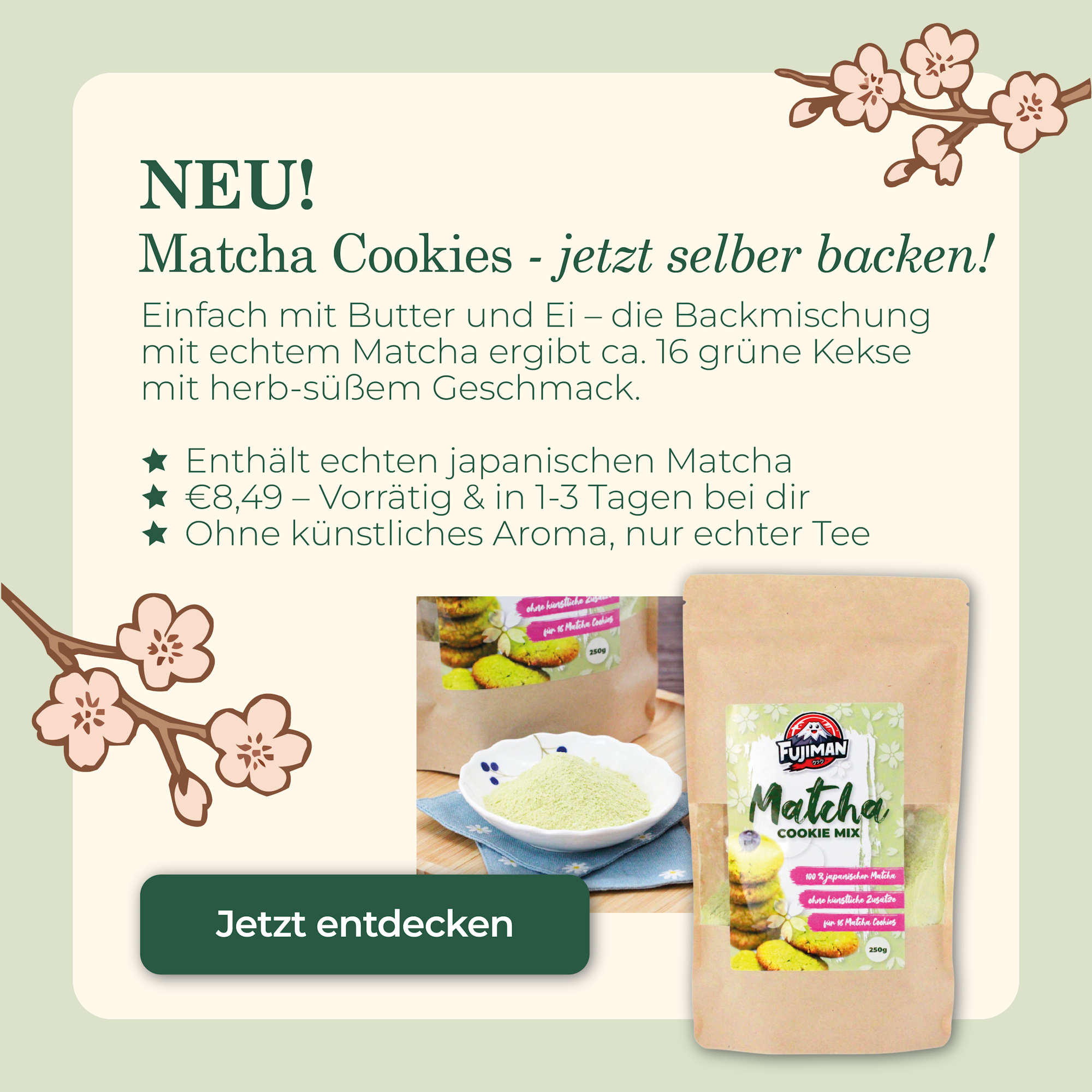 Matcha Cookies Mix Pop-up