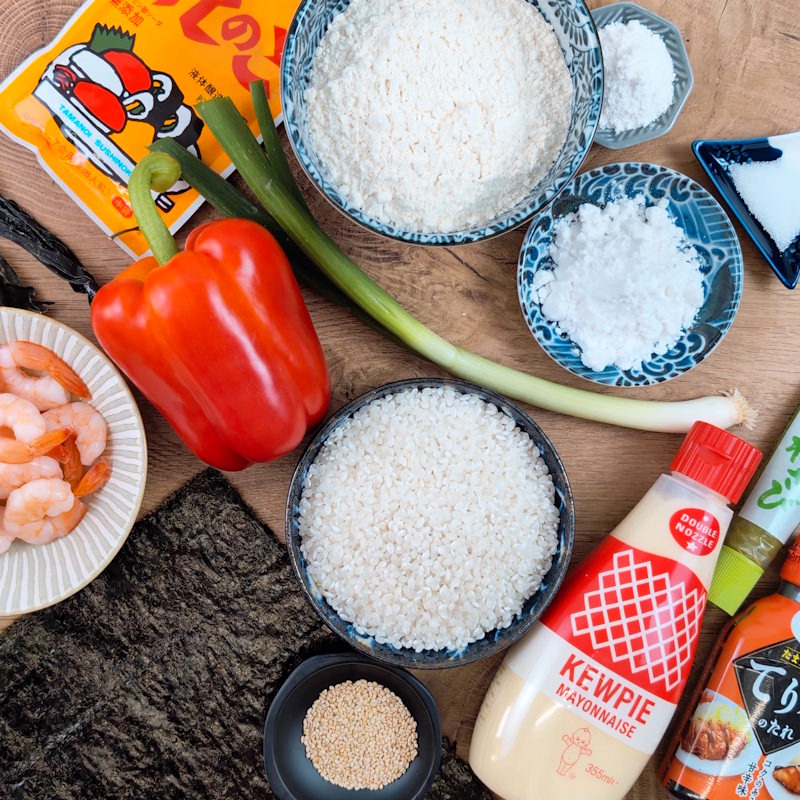 Ingredienti per il sushi tempura