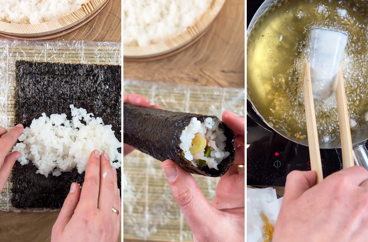 Preparare il sushi tempura in casa