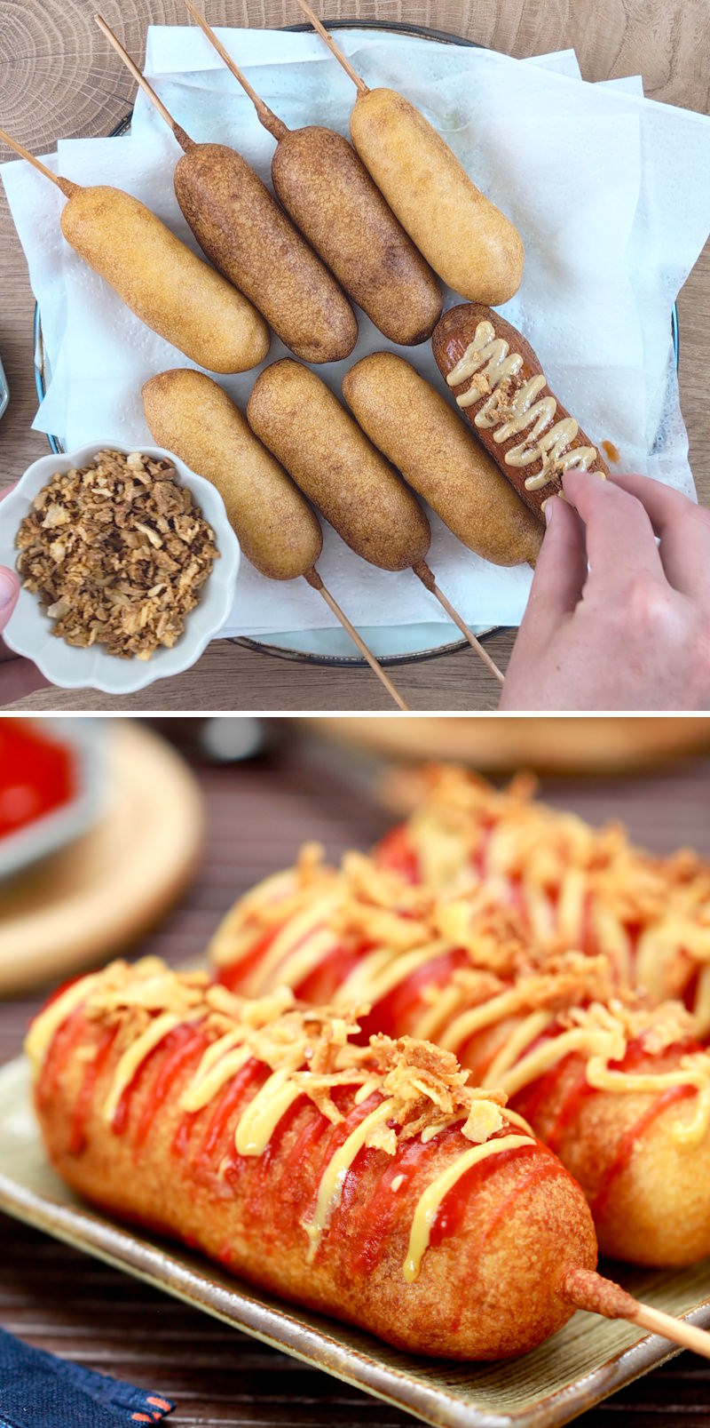 Corn Dogs Passaggio 6 Done
